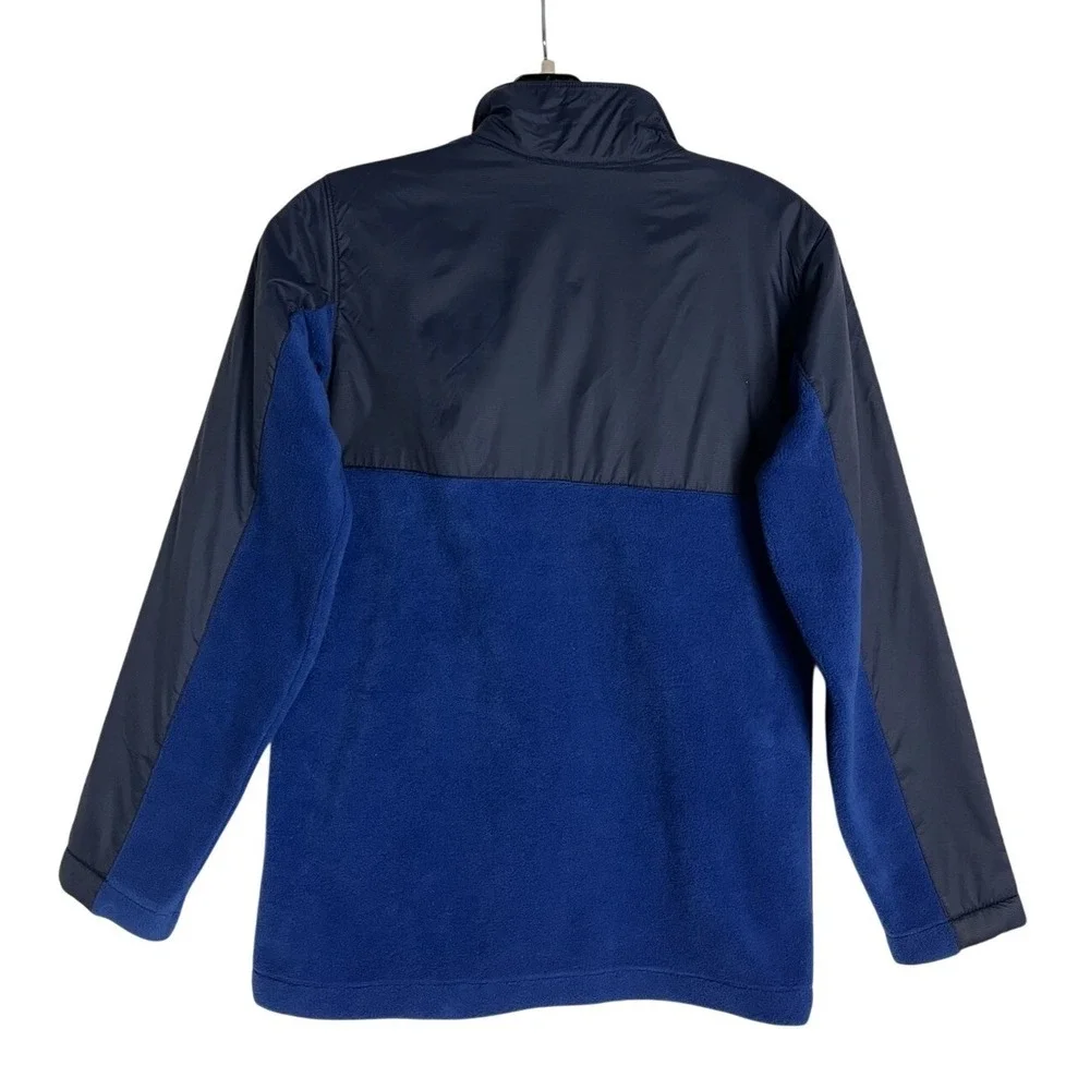 COLUMBIA Boys‎ Youth Blue Hybrid Overlay Fleece Jacket Size L (14-16)